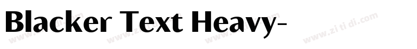Blacker Text Heavy字体转换